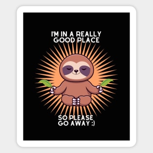 Yoga Sloth Cartoon Sticker